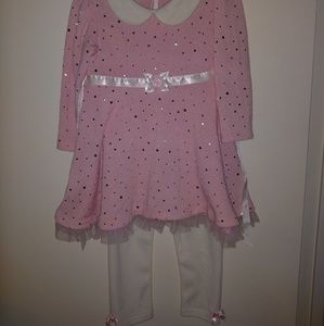 Pink/White 2 piece outfit